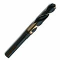 Champion Cutting Tool 25/32in x 6in - XG12 BlackGold Silver & Deming Drill, 1/2in Flatted Shank, 118 deg Split CHA XG12-25/32